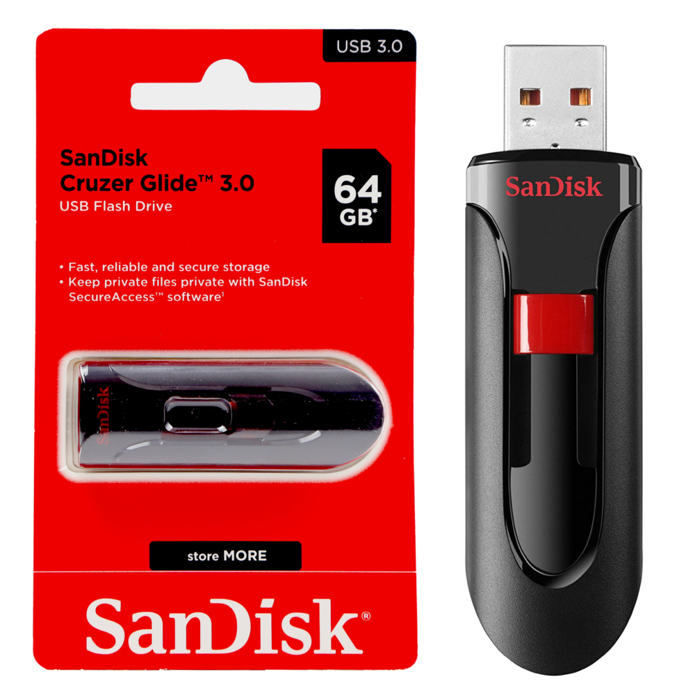 Flash Memory USB3.0 Sandisk Glide 64GB