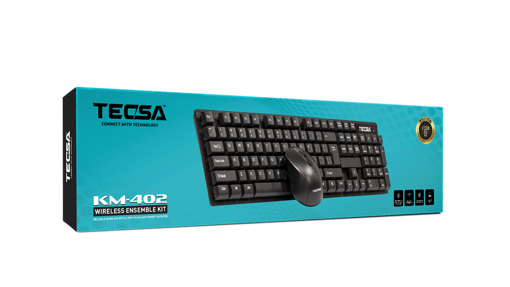 Wireless Keyboard Mouse Combo Tecsa TCS-KM402