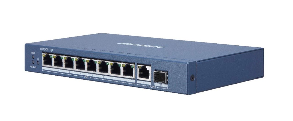 Hikvision 8 PORT 10/100/1000 Gigabit Unmanaged POE Switch DS-3E0510P-E/M