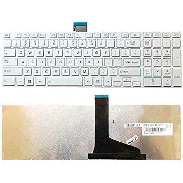 Compatible Laptop Keyboard For Toshiba C850 White