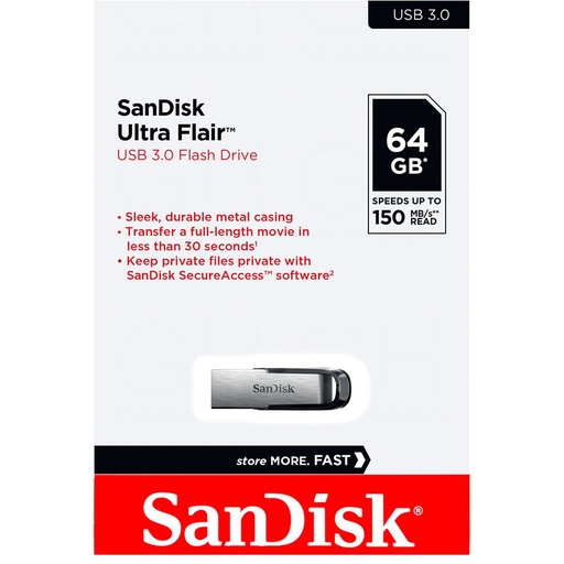 Flash Memory Sandisk Flair 3.0 64GB