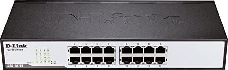 Network Switch D-Link 16 Port DES-1016D