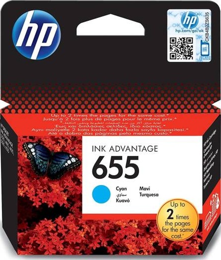 Ink Cartridge HP 655 Cyan